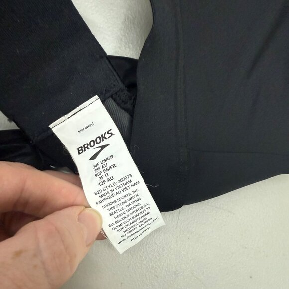 Brooks Dare Racerback DriLayer Black Active Sports Bra 350073 Womens size 34F - Picture 4 of 7